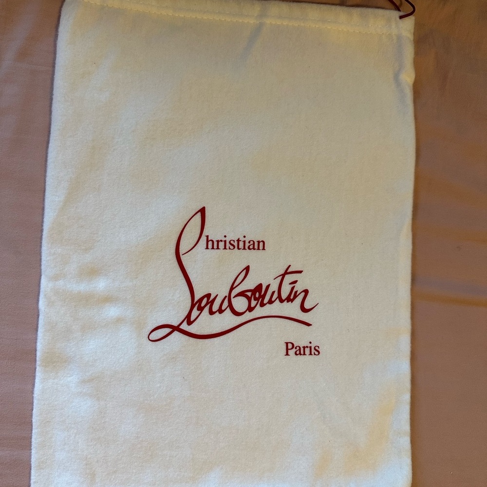 NEW Christian Louboutin White Shoe Dust Bag 16" X 11.5" New